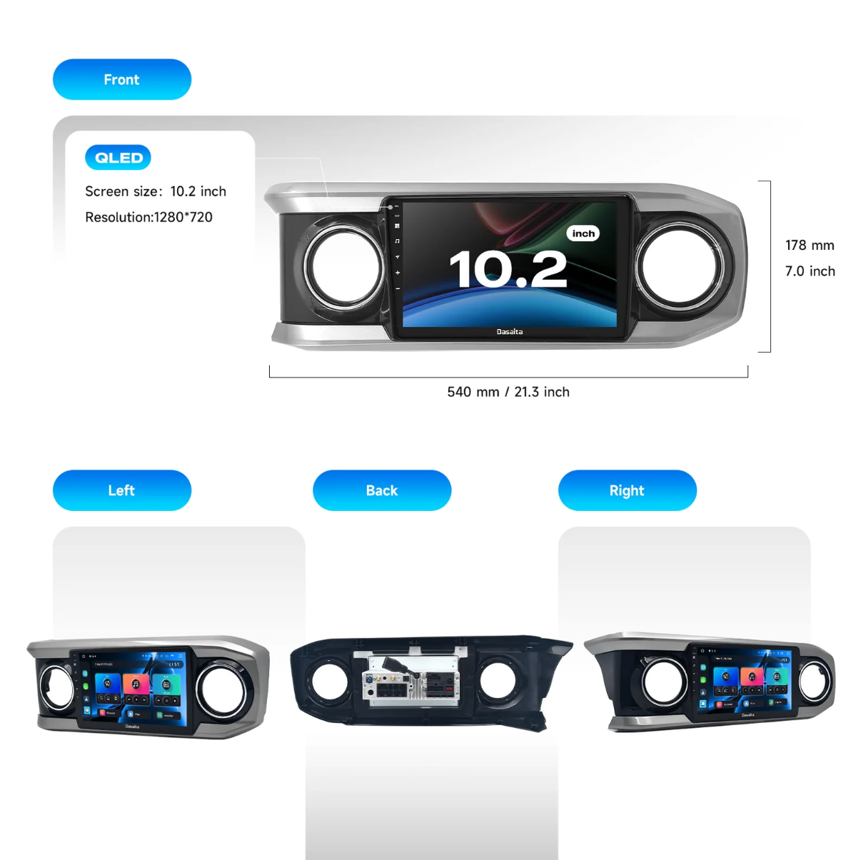 2015-2022 Toyota Tacoma DASAITA Android Radio