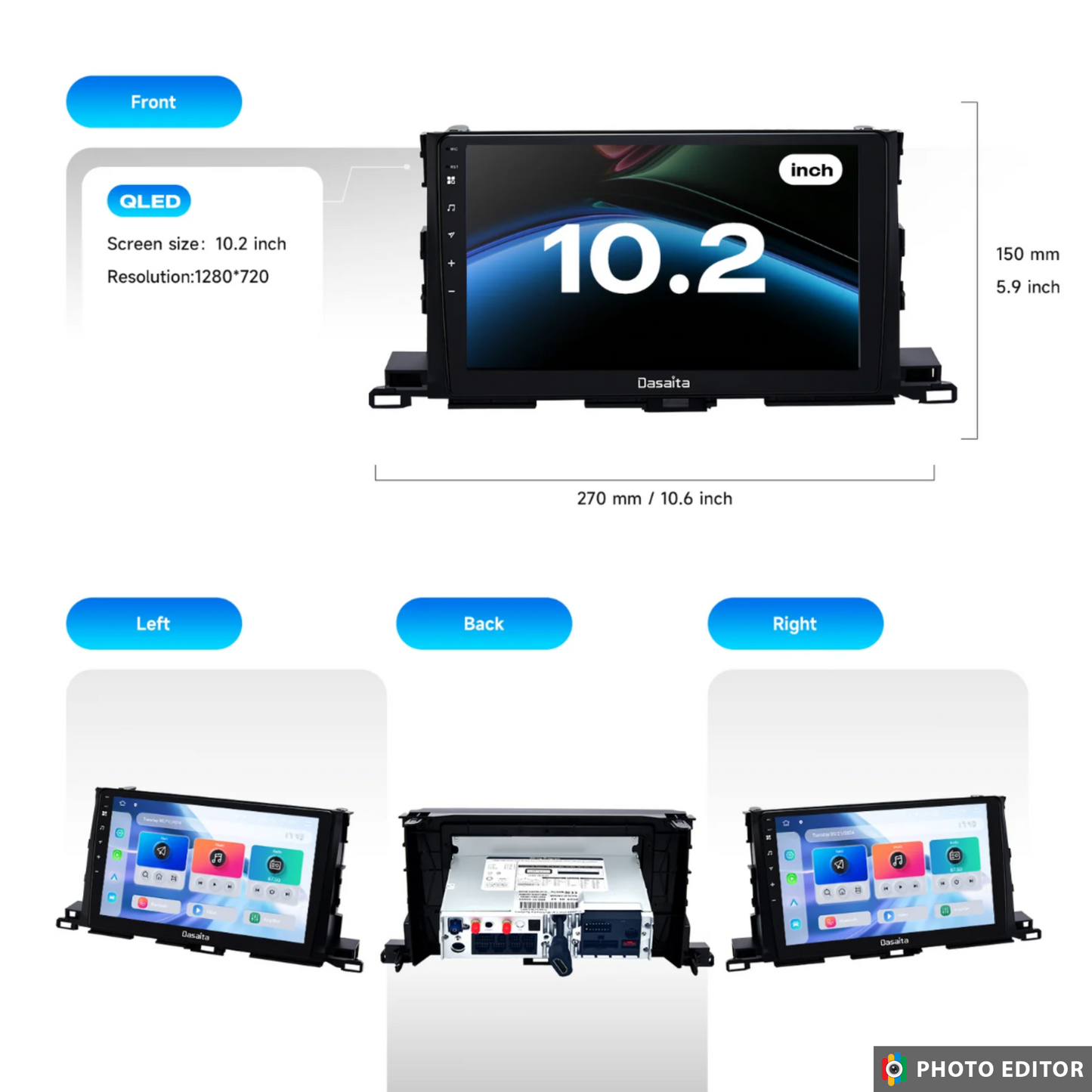 2014-2019 Toyota Highlander DASAITA Android Radio