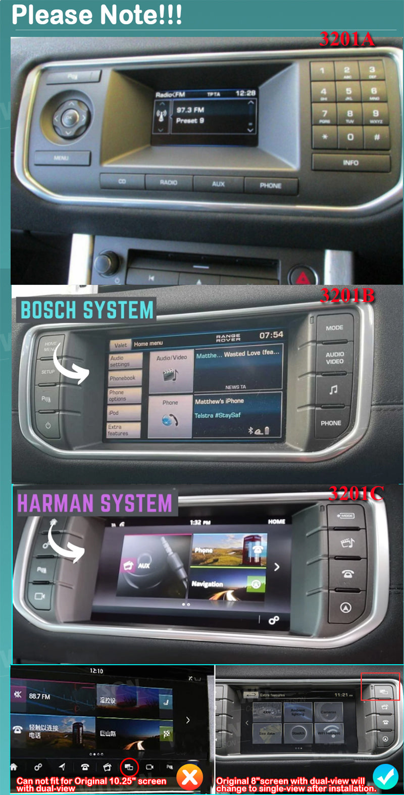 2017-2020 Range Rover Evoque (HARMON KARDON) Android Radio