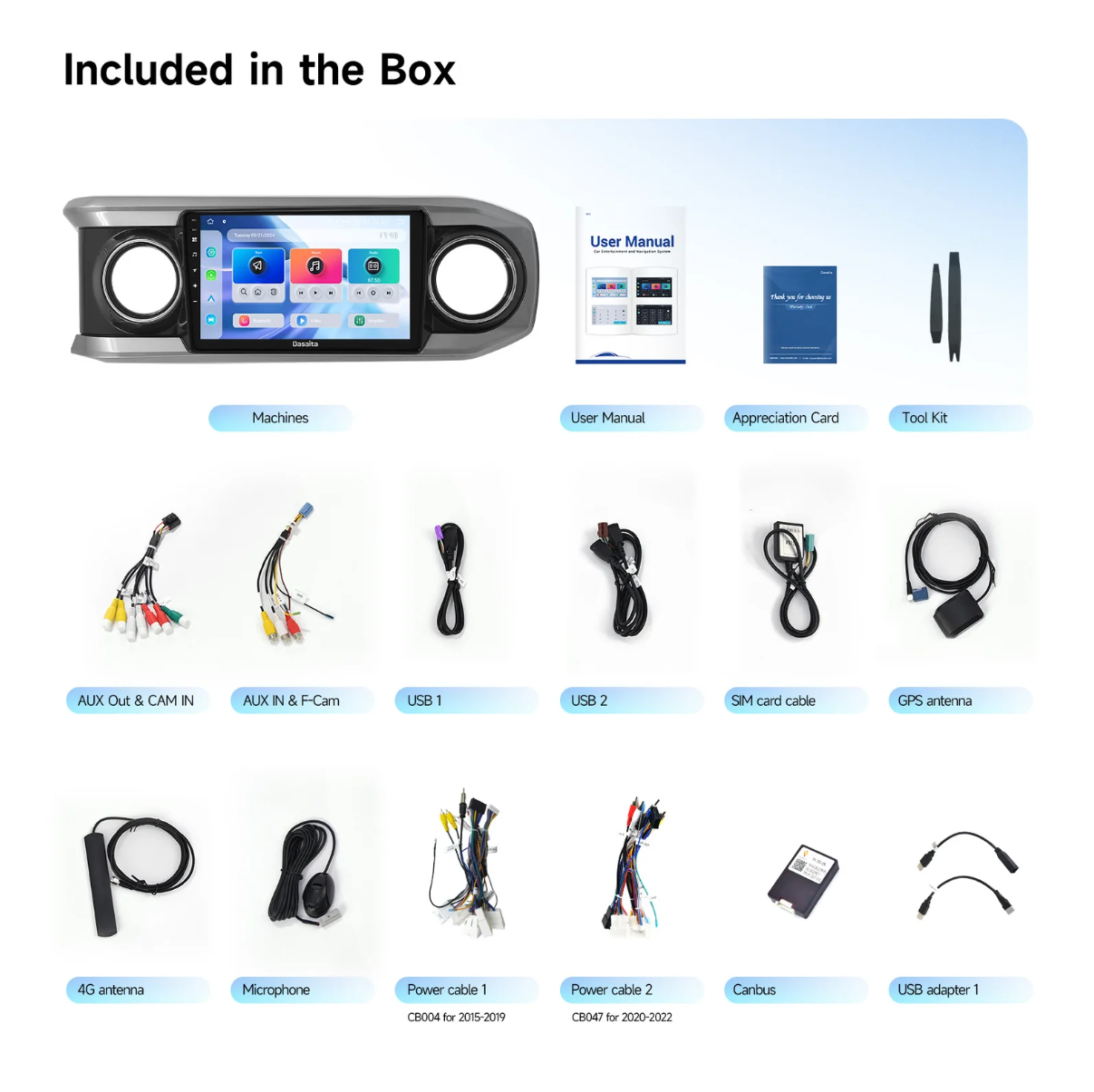 2015-2022 Toyota Tacoma DASAITA Android Radio