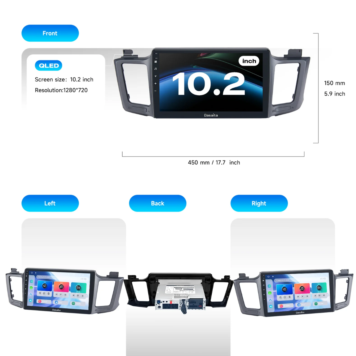 2013-2018 Toyota Rav4 DASAITA Android Radio