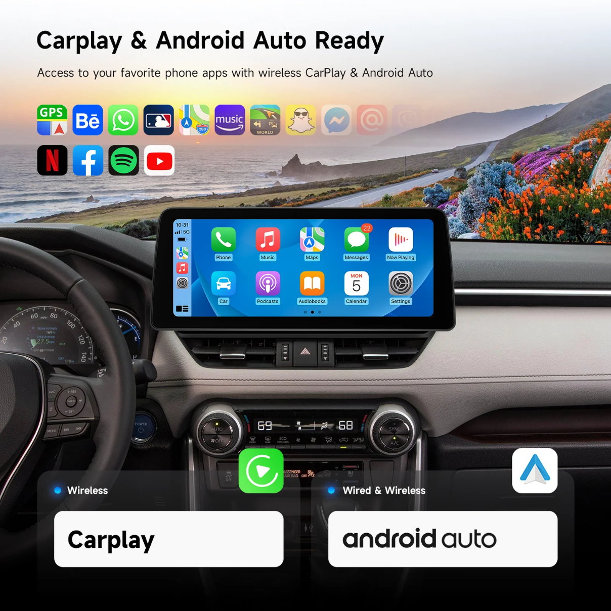 2019-2024 Toyota Rav4 DASAITA Android Radio