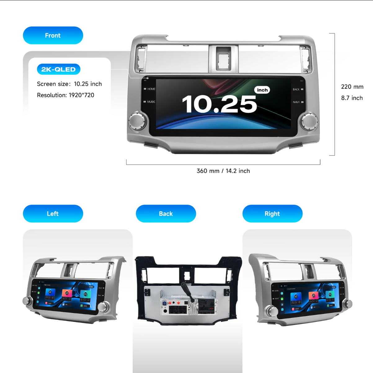 2010-2019 Toyota 4Runner DASAITA Android Radio