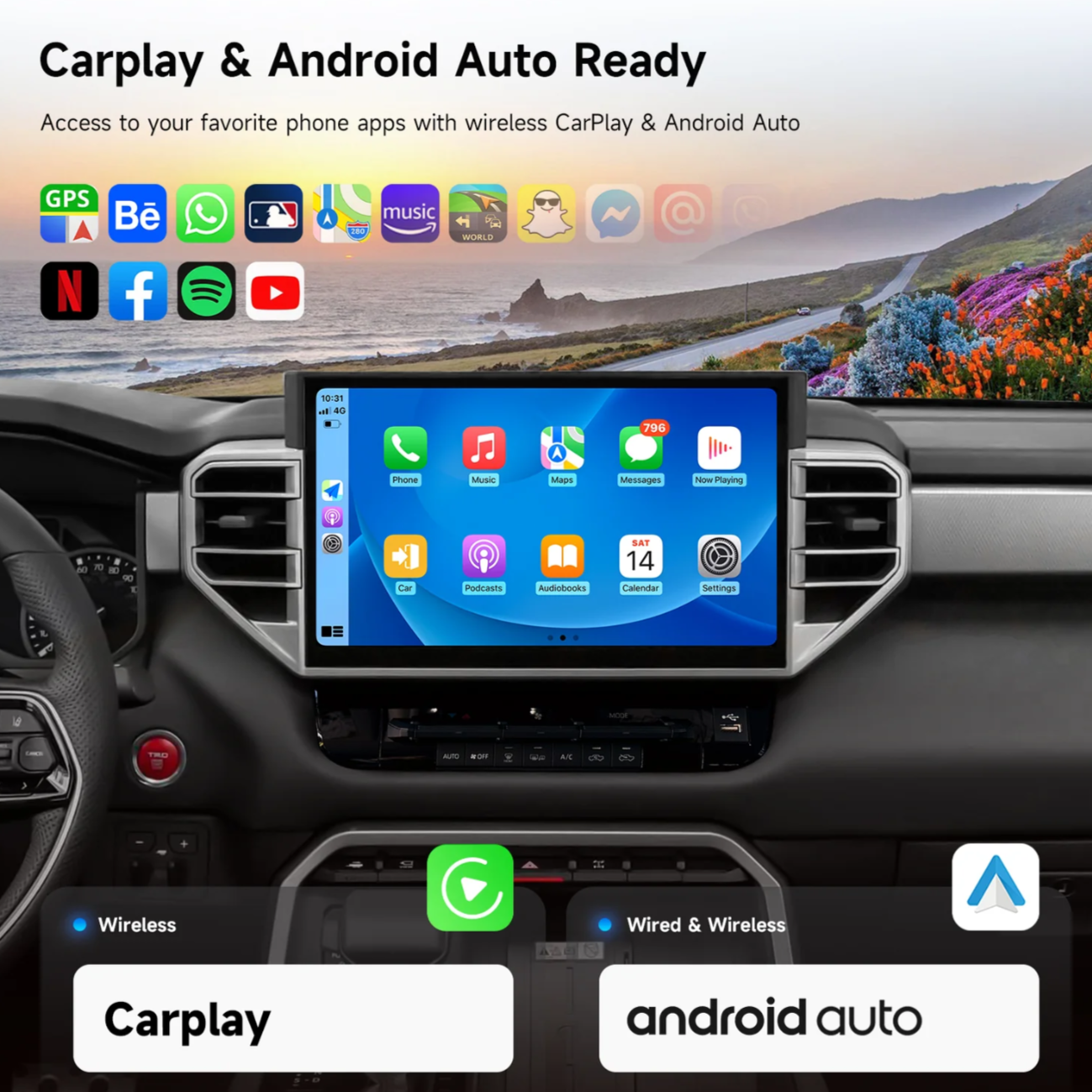 Toyota Tundra 2022-26 Dasaita 14" G13 Android Radio